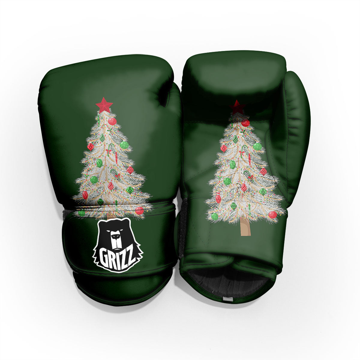 Christmas Decorated Tree Print Pro Boxing Glove