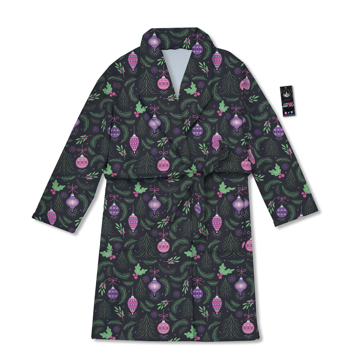 Christmas Decoration Print Pattern Bathrobe-grizzshop