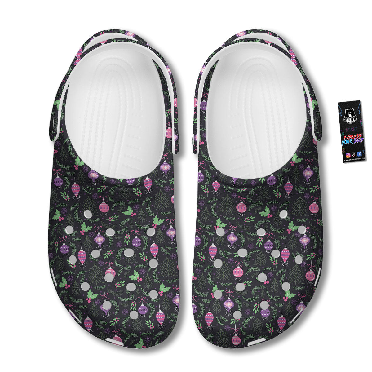 Christmas Decoration Print Pattern Clog-grizzshop