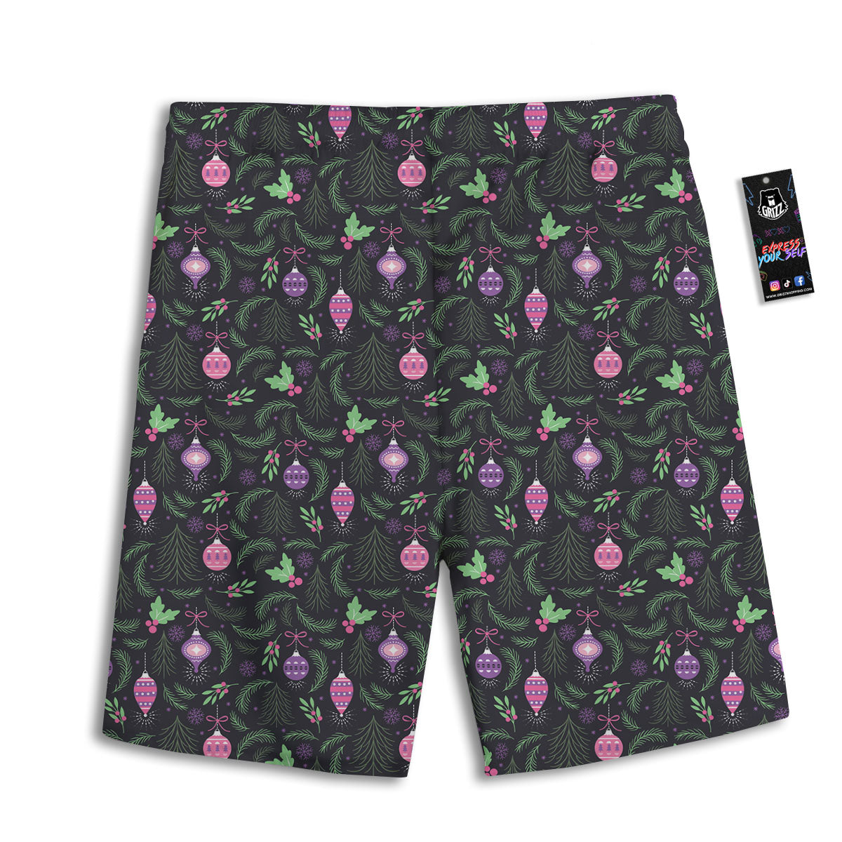 Check Pink Print Pattern Men's Athletic Shorts