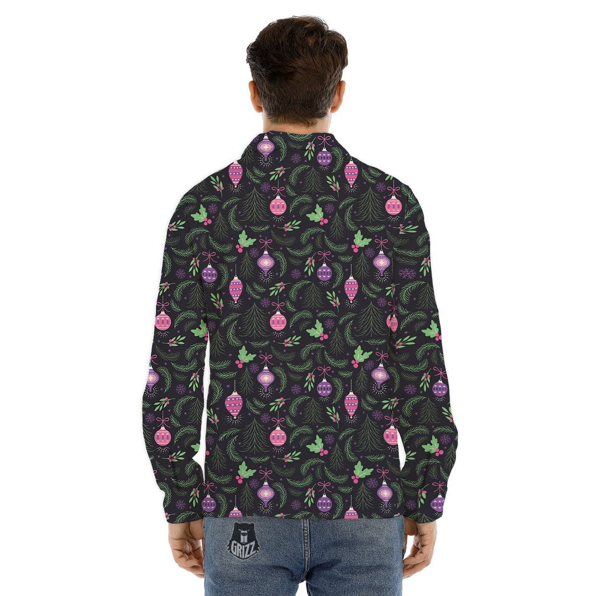 Christmas Decoration Print Pattern Men's Dress Shirts-grizzshop