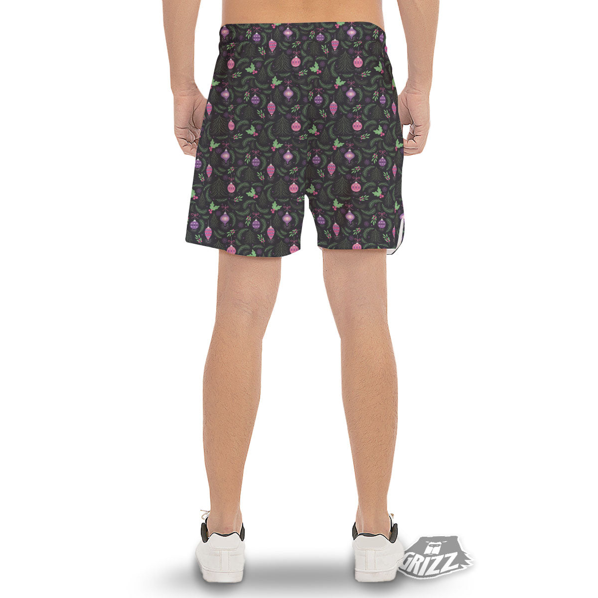 Christmas Decoration Print Pattern Men's Gym Shorts-grizzshop