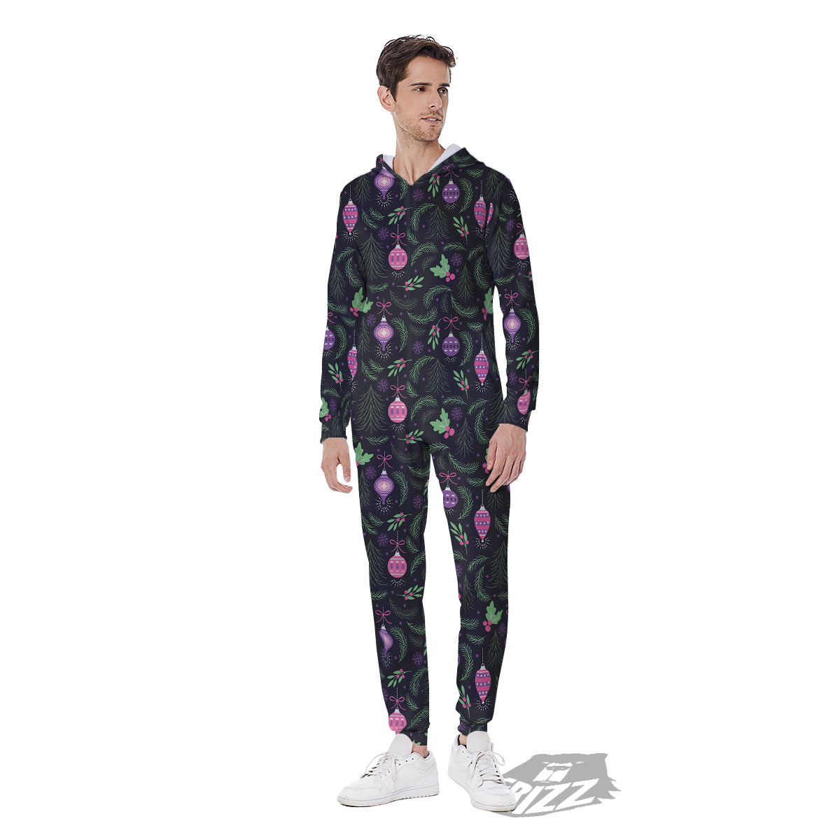 Christmas Decoration Print Pattern Men's Jumpsuit-grizzshop