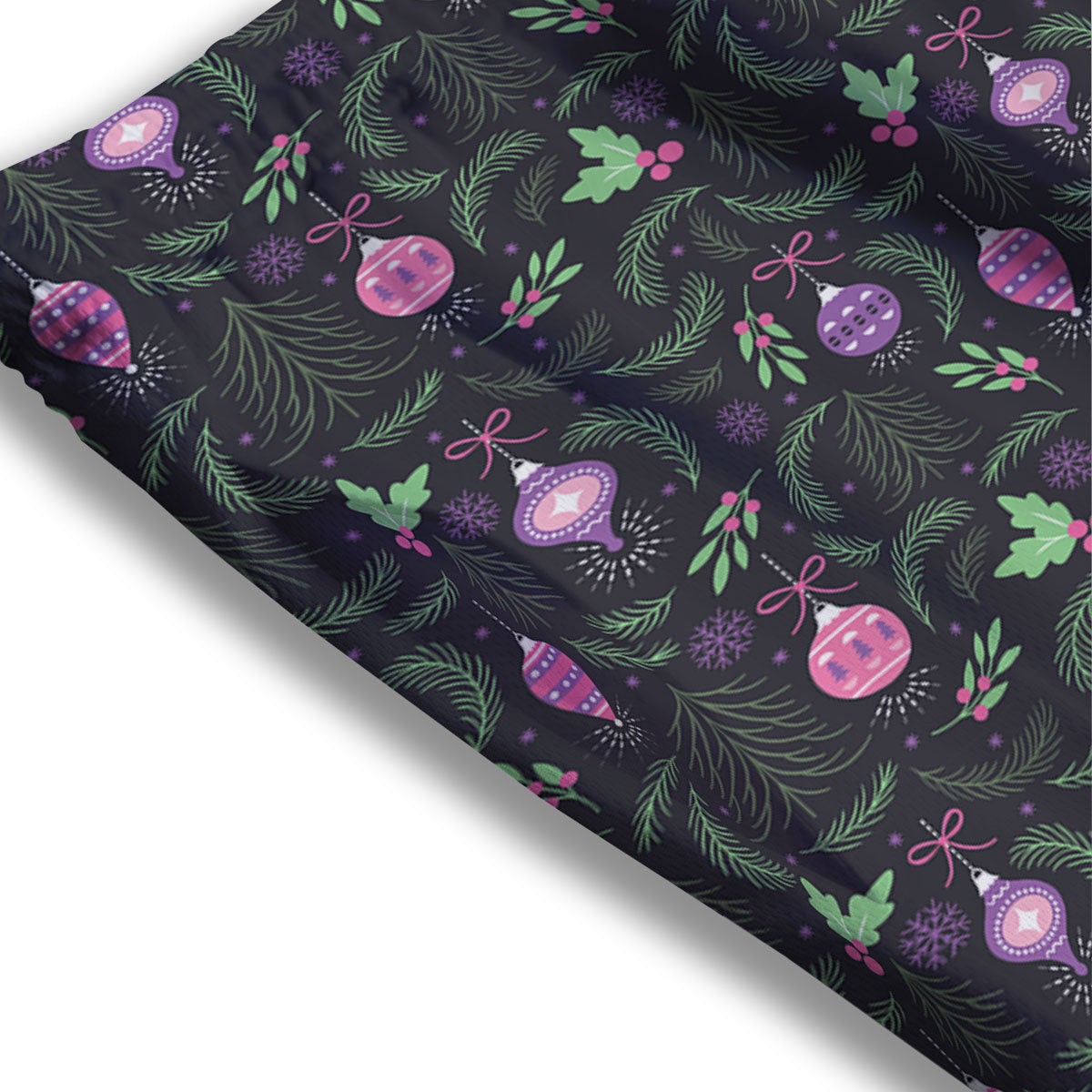 Christmas Decoration Print Pattern Mesh Shorts