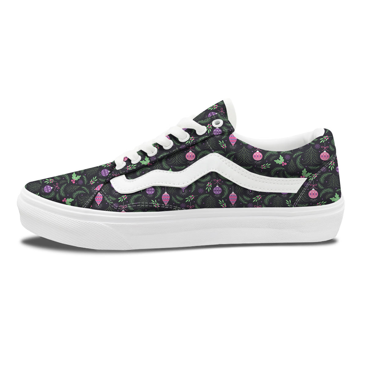 Christmas Decoration Print Pattern Skate Shoes-grizzshop