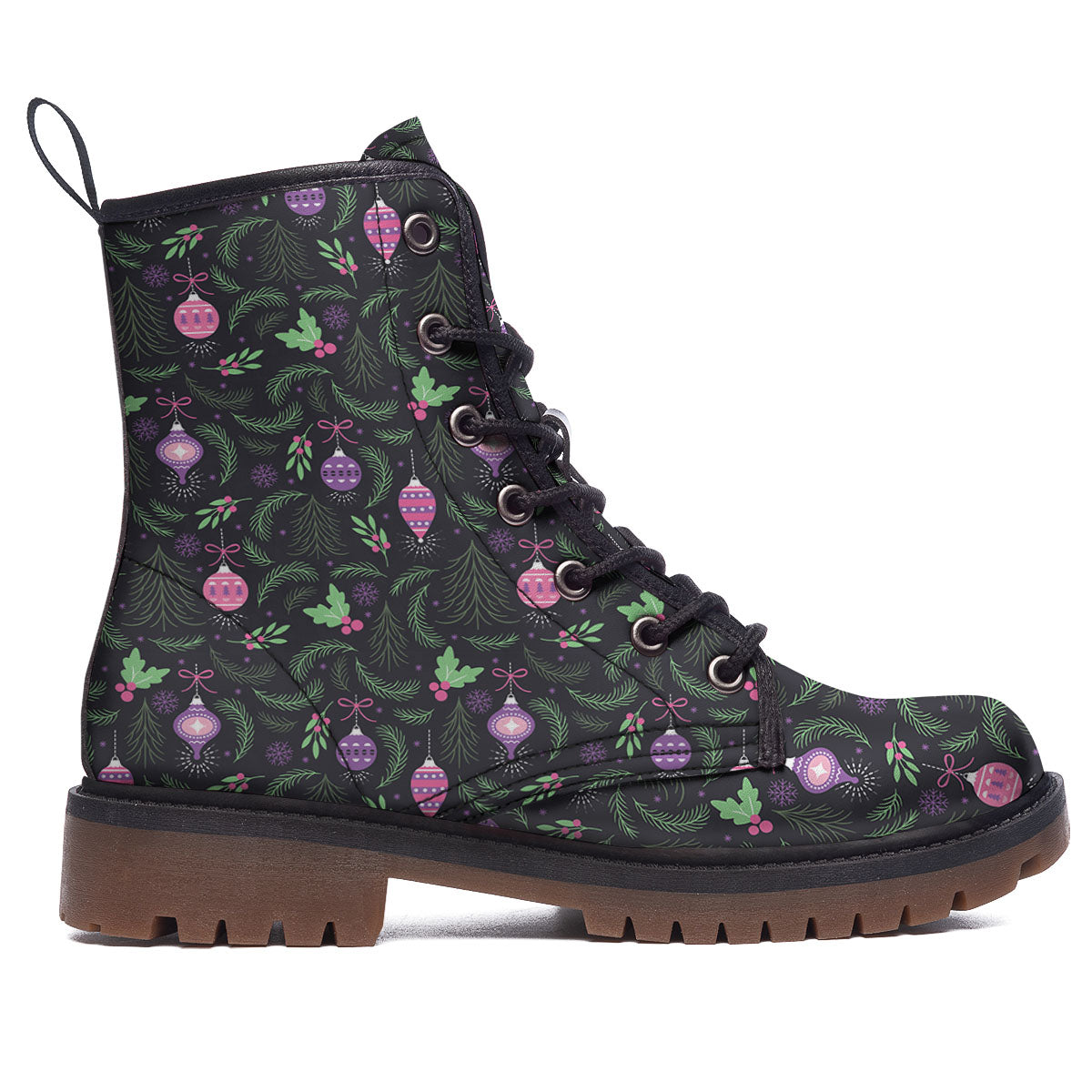 Christmas Decoration Print Pattern Work Boots-grizzshop