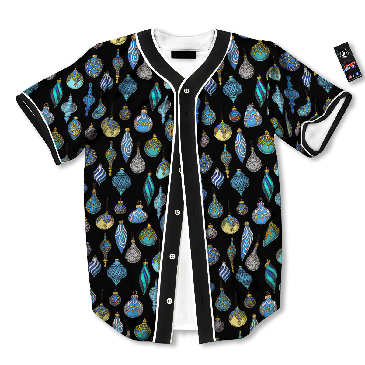 Christmas Decorations Drawing Print Pattern Baseball Jersey-grizzshop