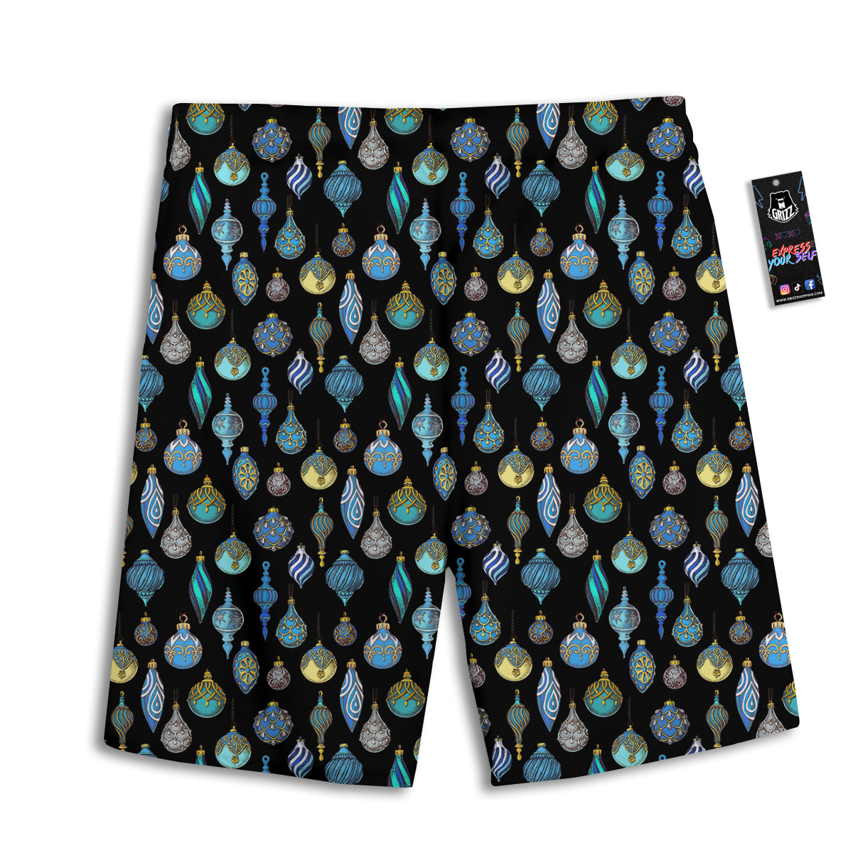 Christmas Decorations Drawing Print Pattern Men's Athletic Shorts