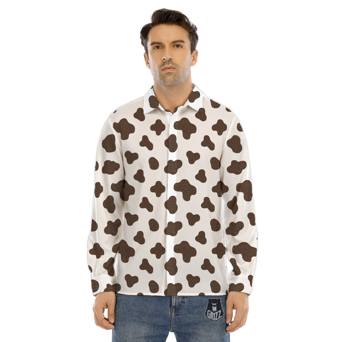 Christmas Decorations Drawing Print Pattern Men's Dress Shirts-grizzshop