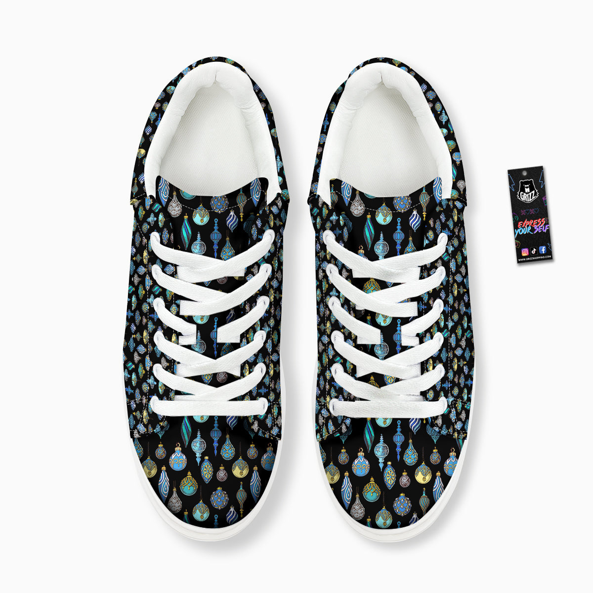 Christmas Decorations Drawing Print Pattern Platform Shoes-grizzshop