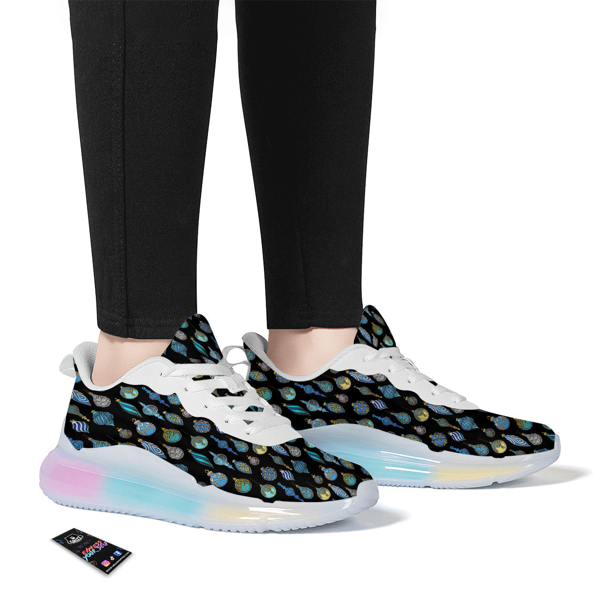 Christmas Decorations Drawing Print Pattern Running Sneakers-grizzshop