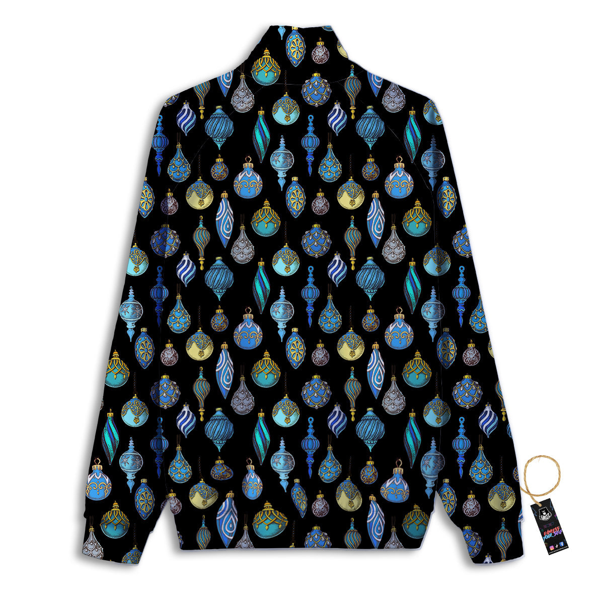 Christmas Decorations Drawing Print Pattern Track Jacket-grizzshop