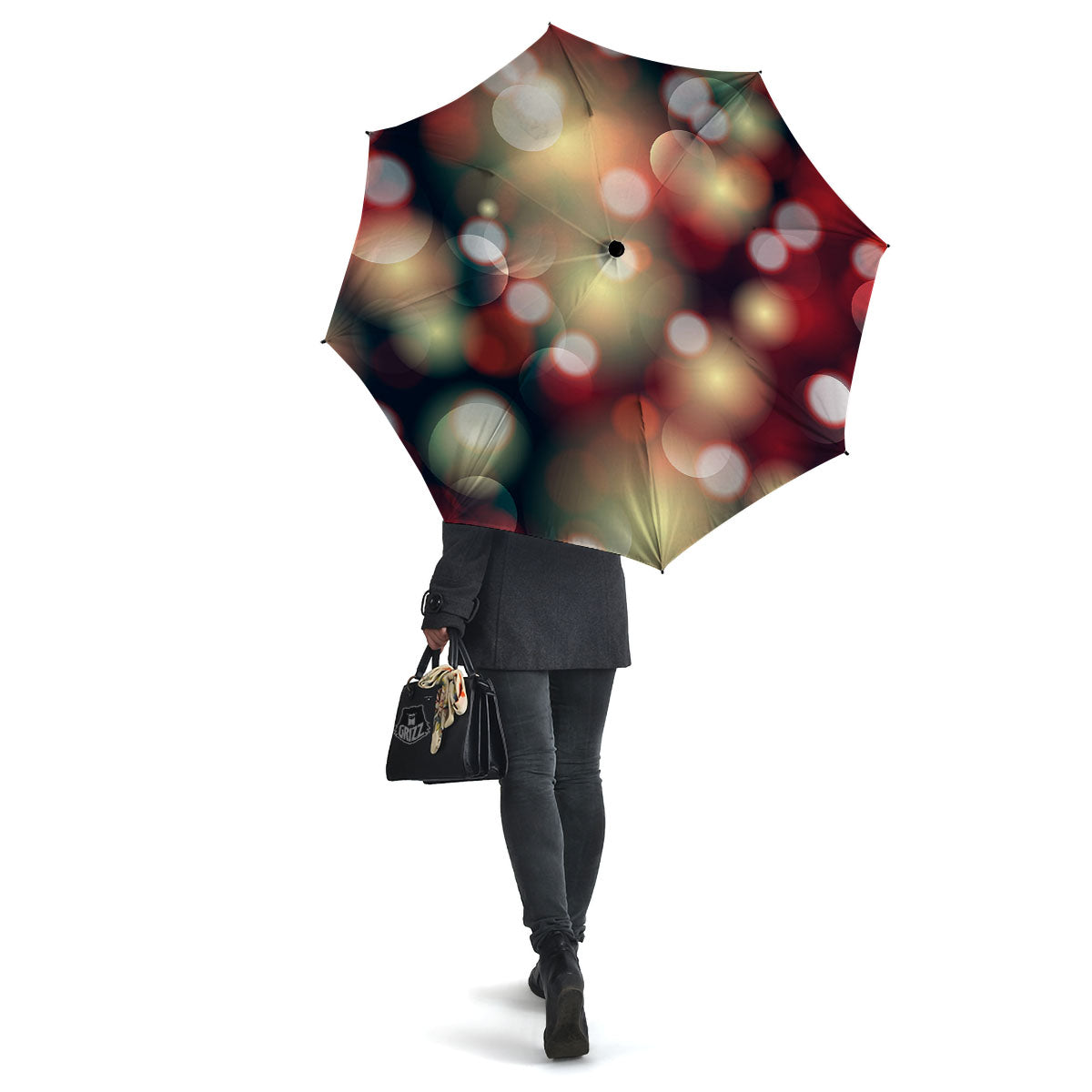 Christmas Defocused Lights Print Umbrella-grizzshop