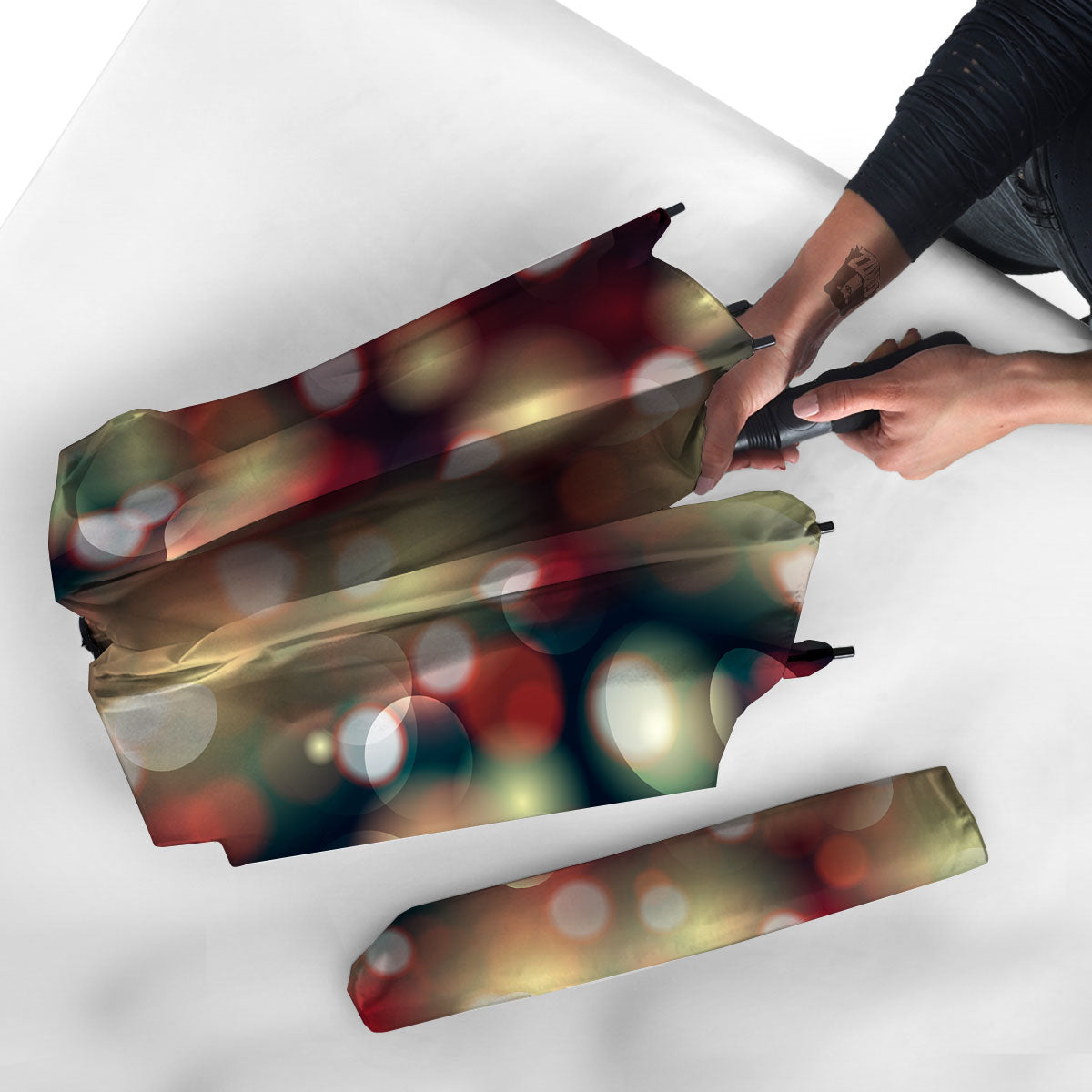 Christmas Defocused Lights Print Umbrella-grizzshop