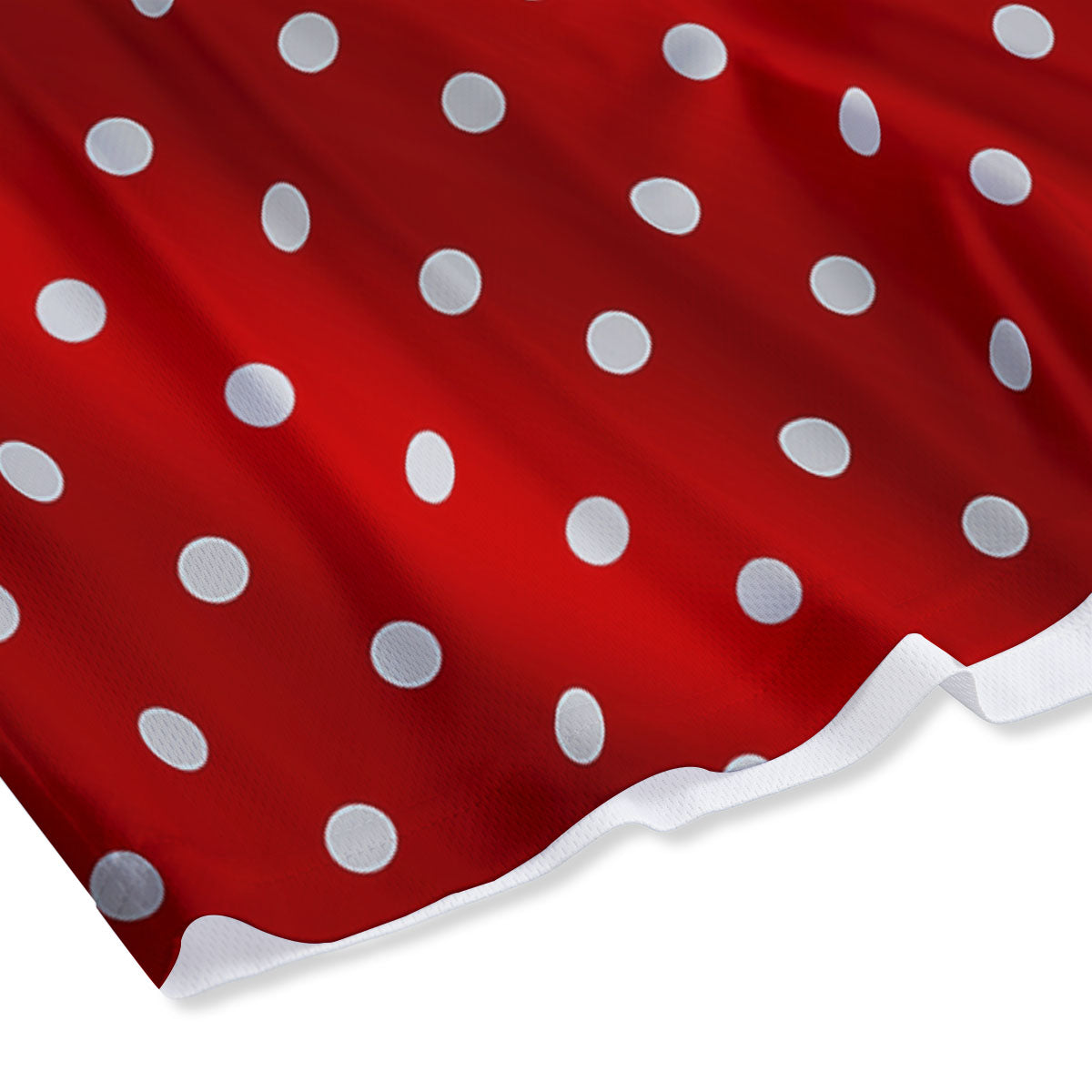 Christmas Dots White And Red Print Mesh Shorts