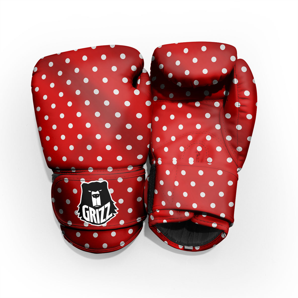 Christmas Dots White And Red Print Pro Boxing Glove