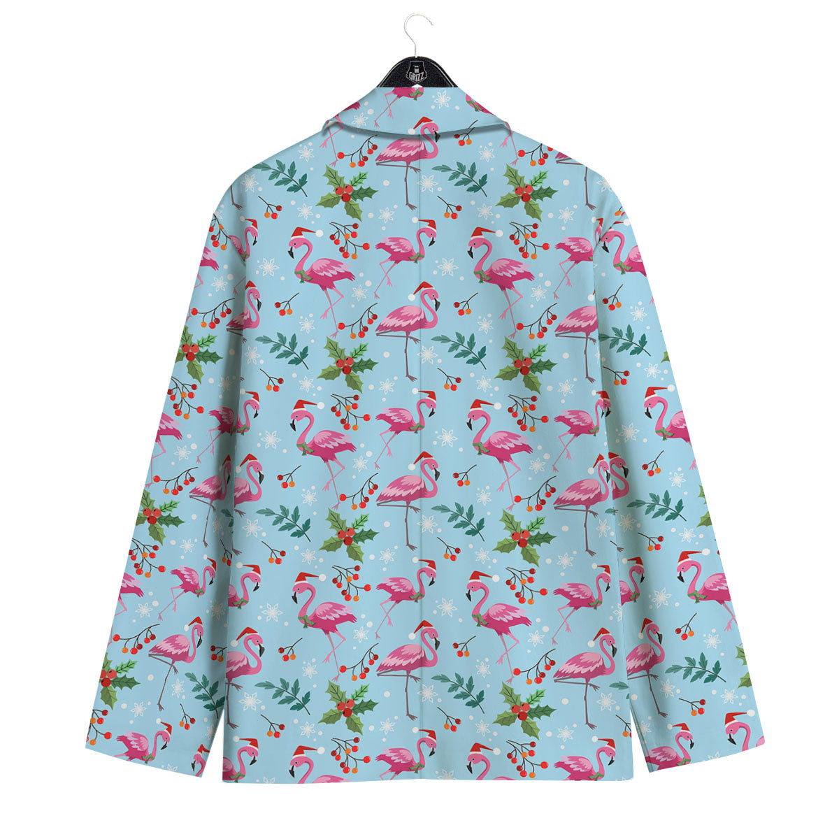 Christmas Flamingo Pink Print Pattern Men's Sport Coat-grizzshop