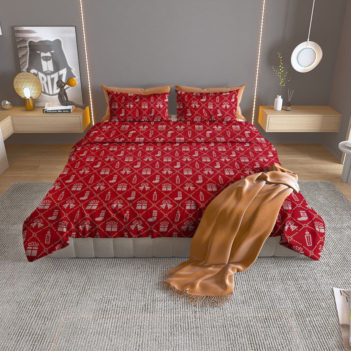 Denim Jeans Dark Blue Print Duvet Cover Bedding Set