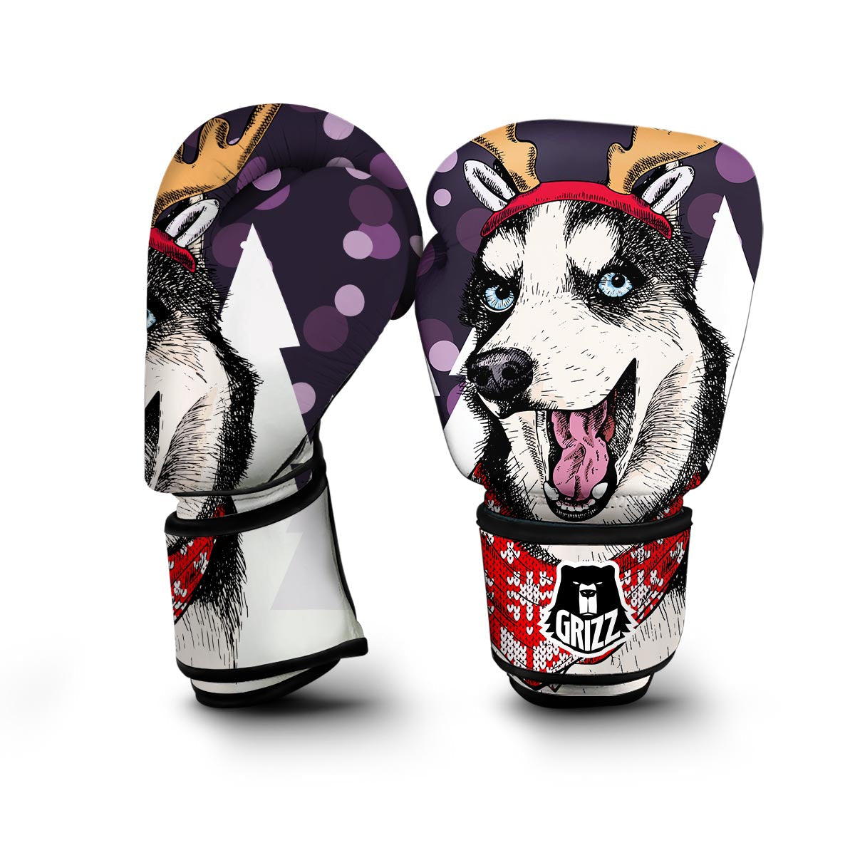 Christmas Husky Boxing Gloves-grizzshop