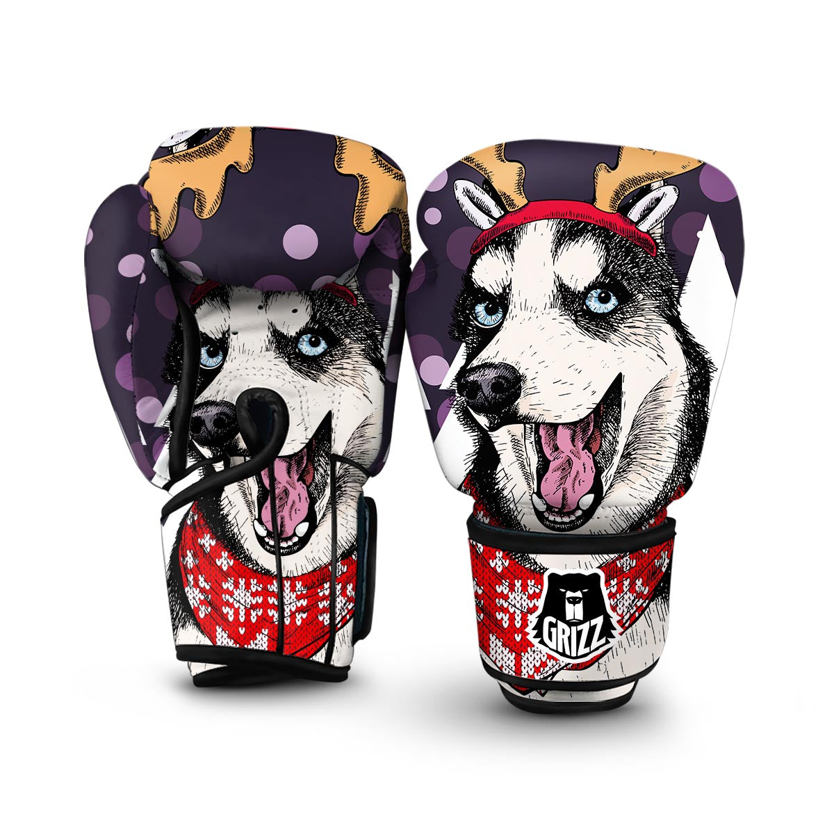 Christmas Husky Boxing Gloves-grizzshop