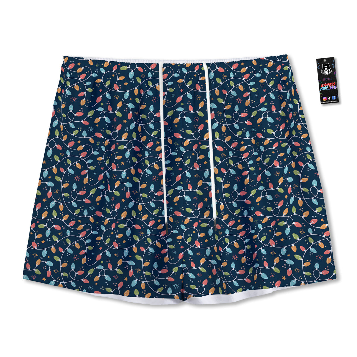 Devil Fire Punk Print Mesh Shorts