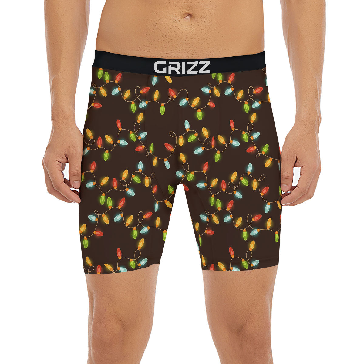 Christmas Lights Print Pattern Boxer Briefs-grizzshop