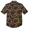 Christmas Lights Print Pattern Button Up Shirt-grizzshop