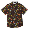 Christmas Lights Print Pattern Button Up Shirt-grizzshop