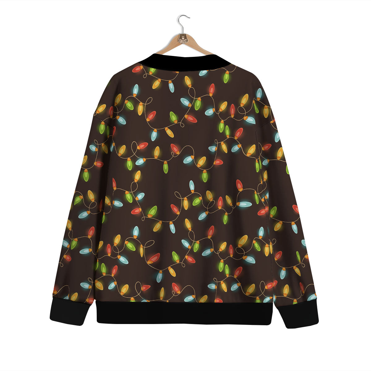 Christmas Lights Print Pattern Cardigan-grizzshop