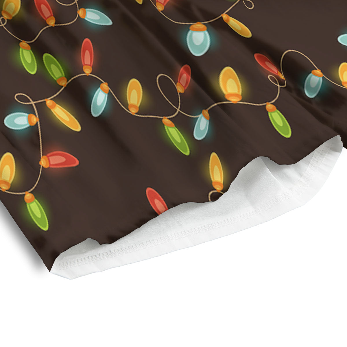 Christmas Lights Print Pattern Men's Athletic Shorts