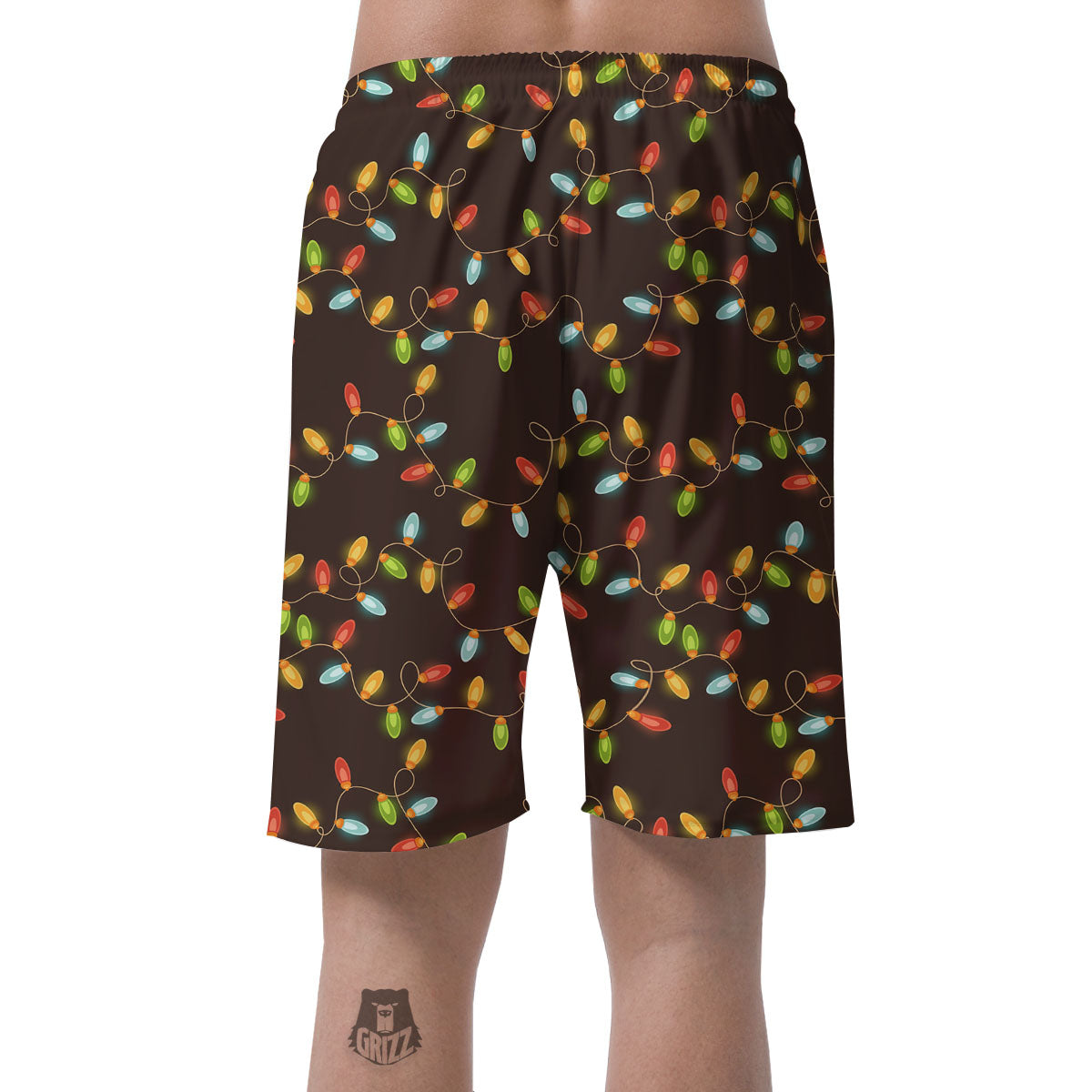 Christmas Lights Print Pattern Men's Shorts-grizzshop