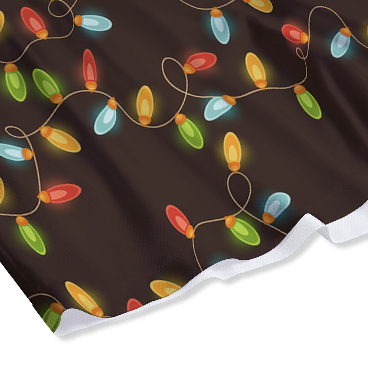 Christmas Lights Print Pattern Mesh Shorts