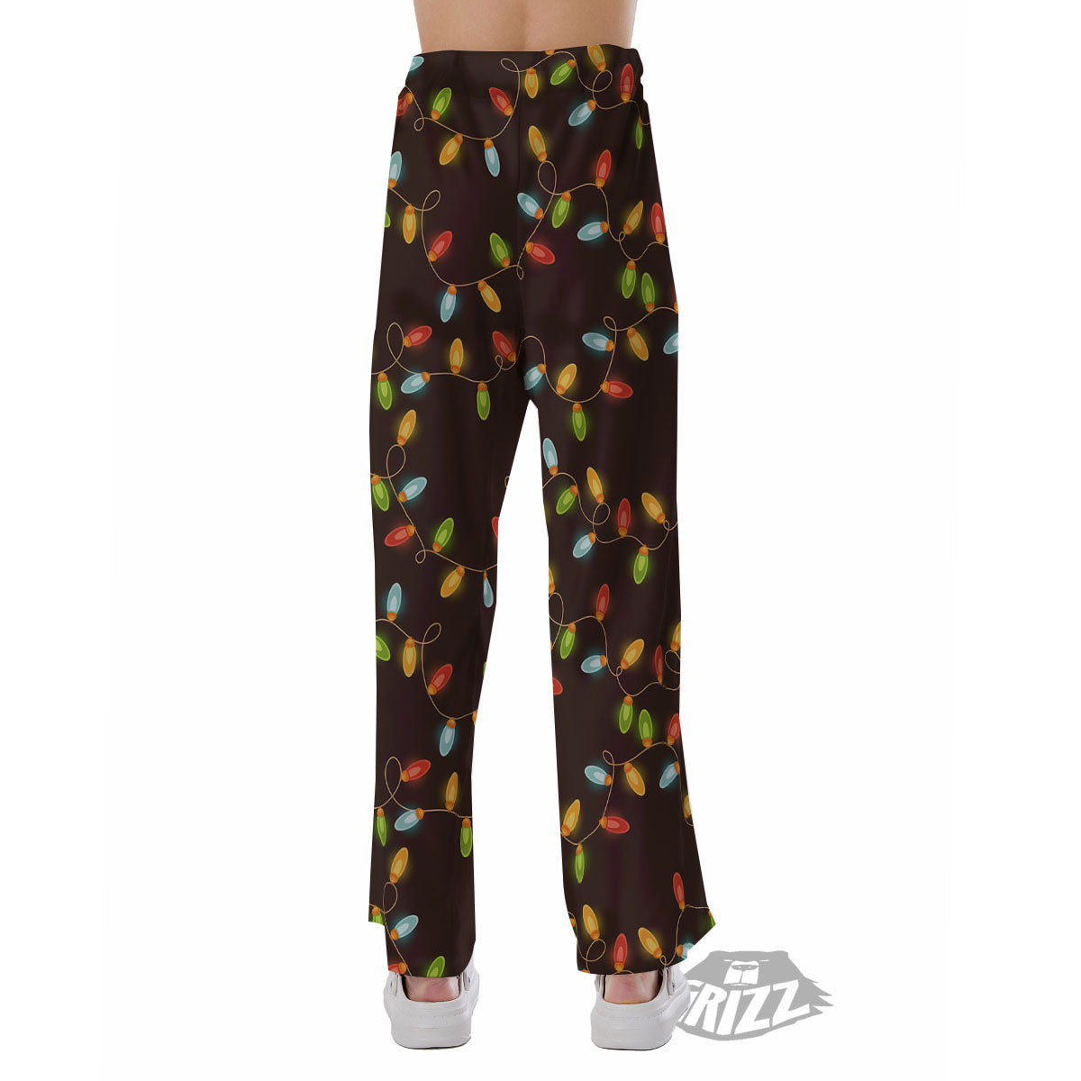 Christmas Lights Print Pattern Pajama Pants-grizzshop