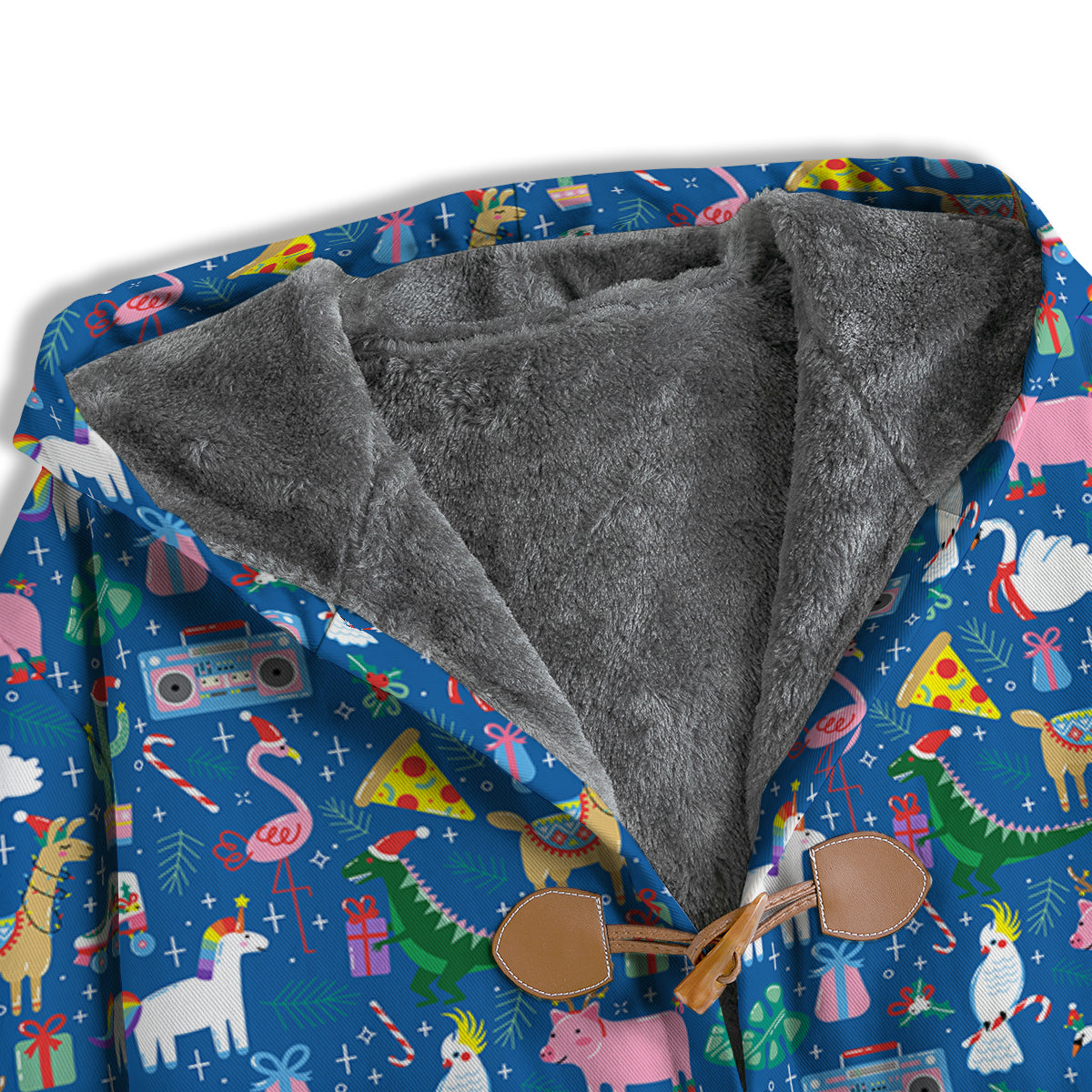 Christmas Party Funny Animals Print Pattern Men's Windbreaker Jacket-grizzshop