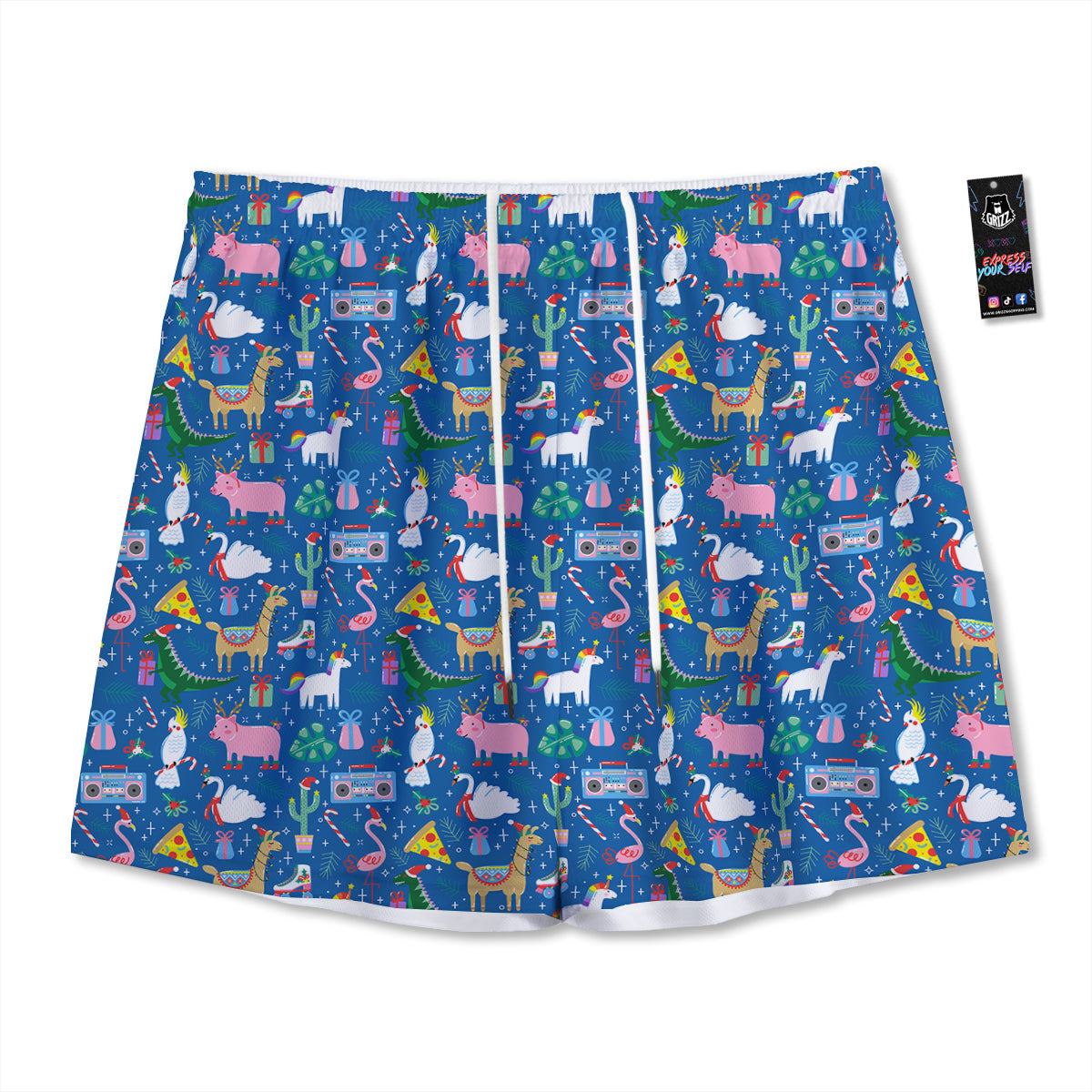 Dream Catcher Floral Print Pattern Mesh Shorts
