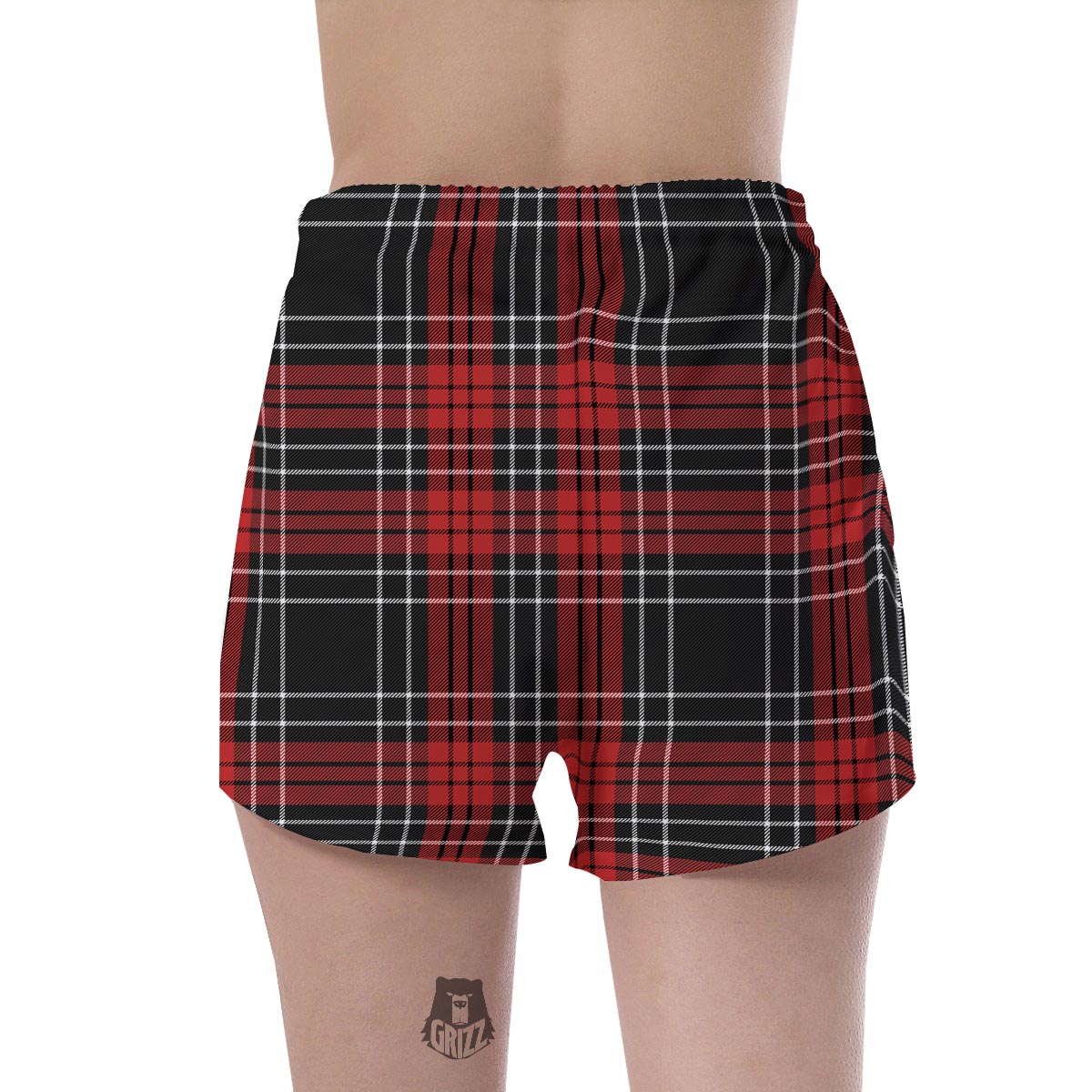 Christmas Red Plaid Scottish Women's Shorts-grizzshop