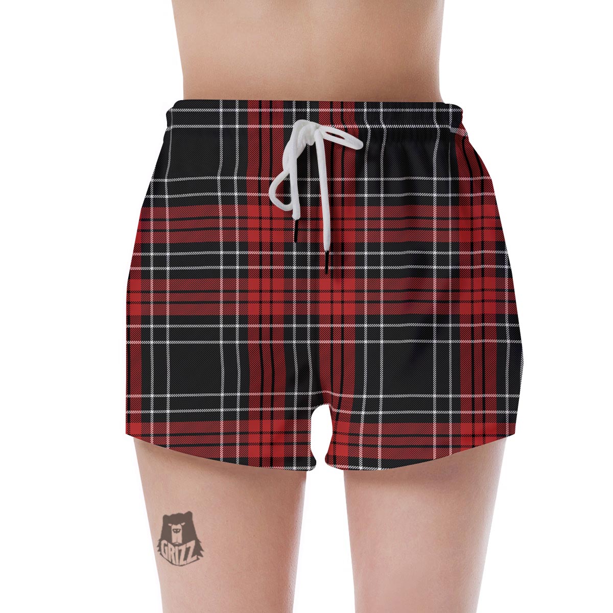 Christmas Red Plaid Scottish Women's Shorts-grizzshop