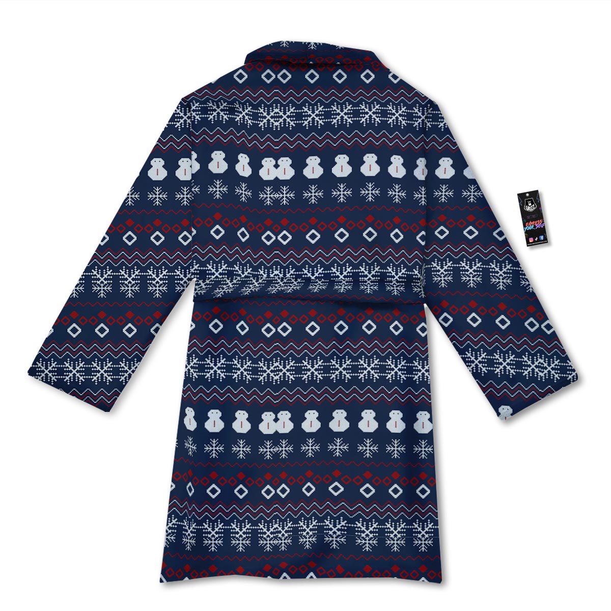 Christmas Scandinavian Print Pattern Bathrobe-grizzshop