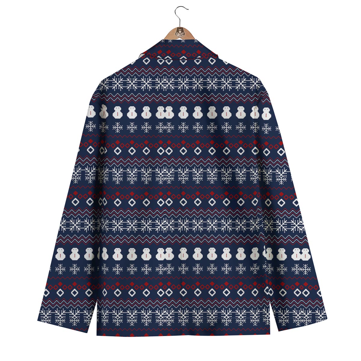 Christmas Scandinavian Print Pattern Men's Blazer-grizzshop