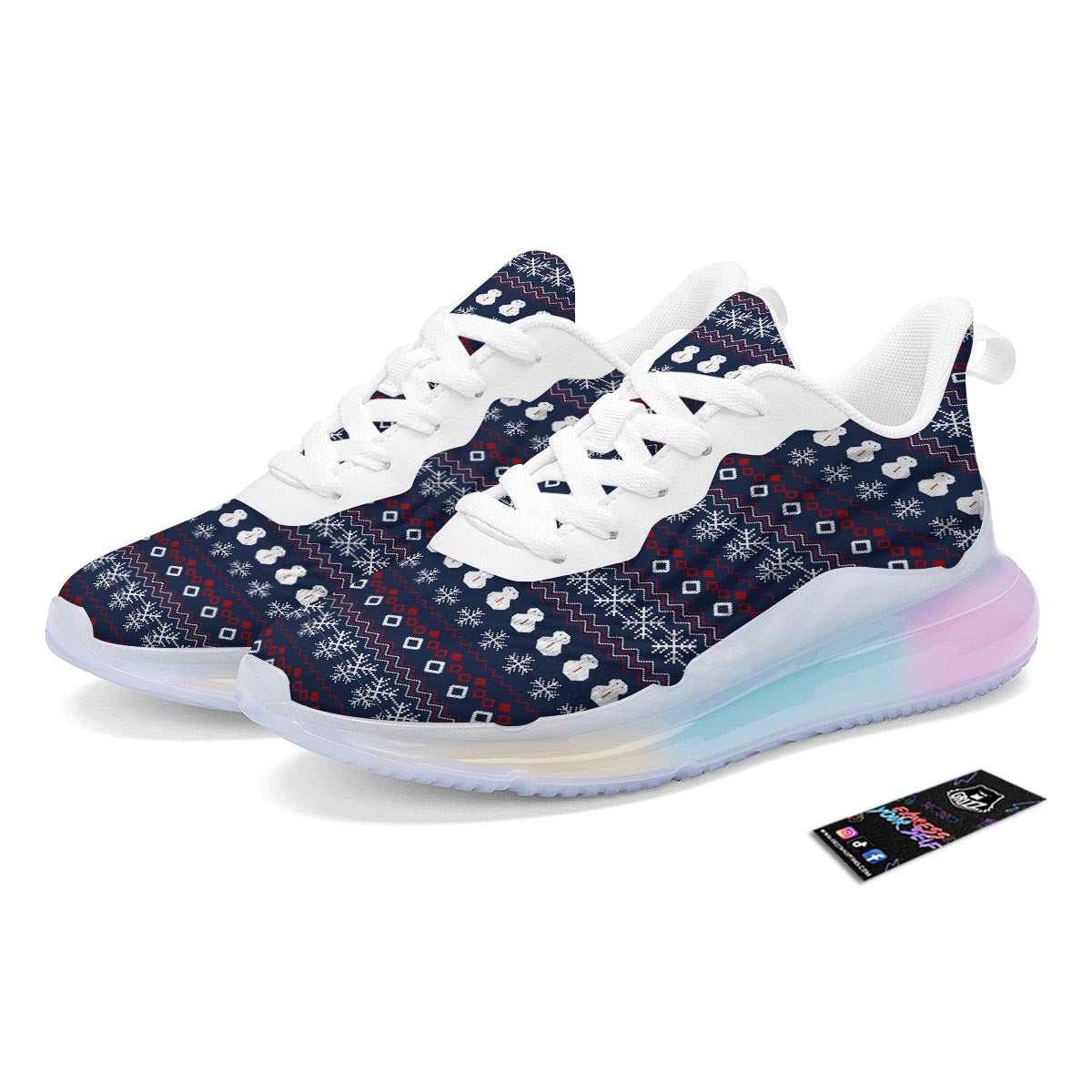 Christmas Scandinavian Print Pattern Running Sneakers-grizzshop