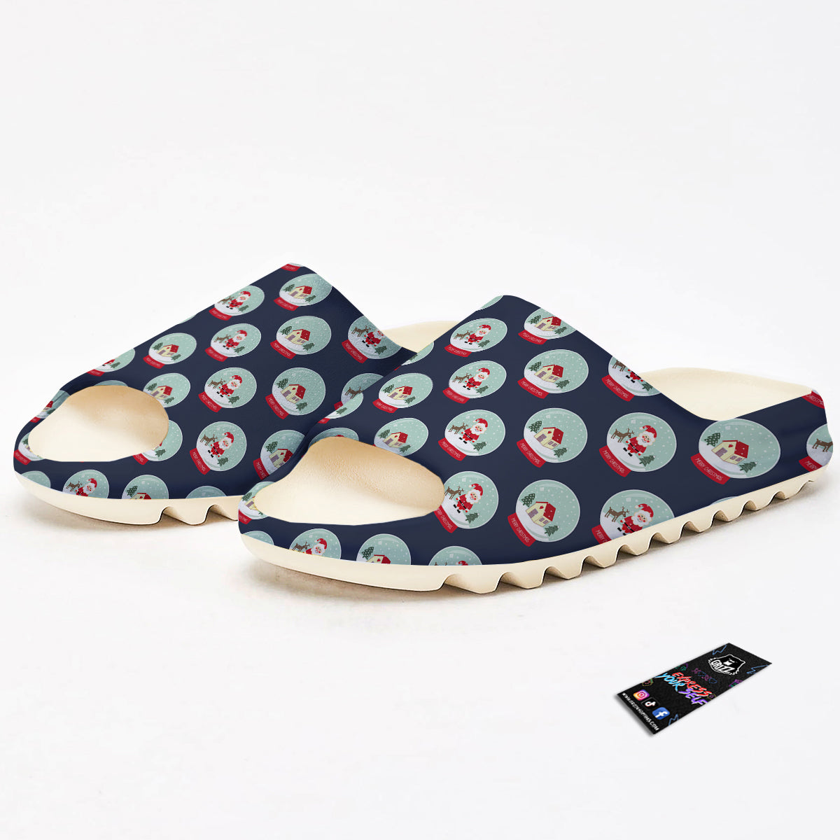 Christmas Snow Globe Print Pattern Sandals-grizzshop
