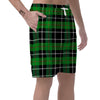 Christmas Tartan Green Plaid Scottish Men's Shorts-grizzshop