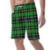 Christmas Tartan Green Plaid Scottish Men's Shorts-grizzshop