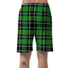 Christmas Tartan Green Plaid Scottish Men's Shorts-grizzshop