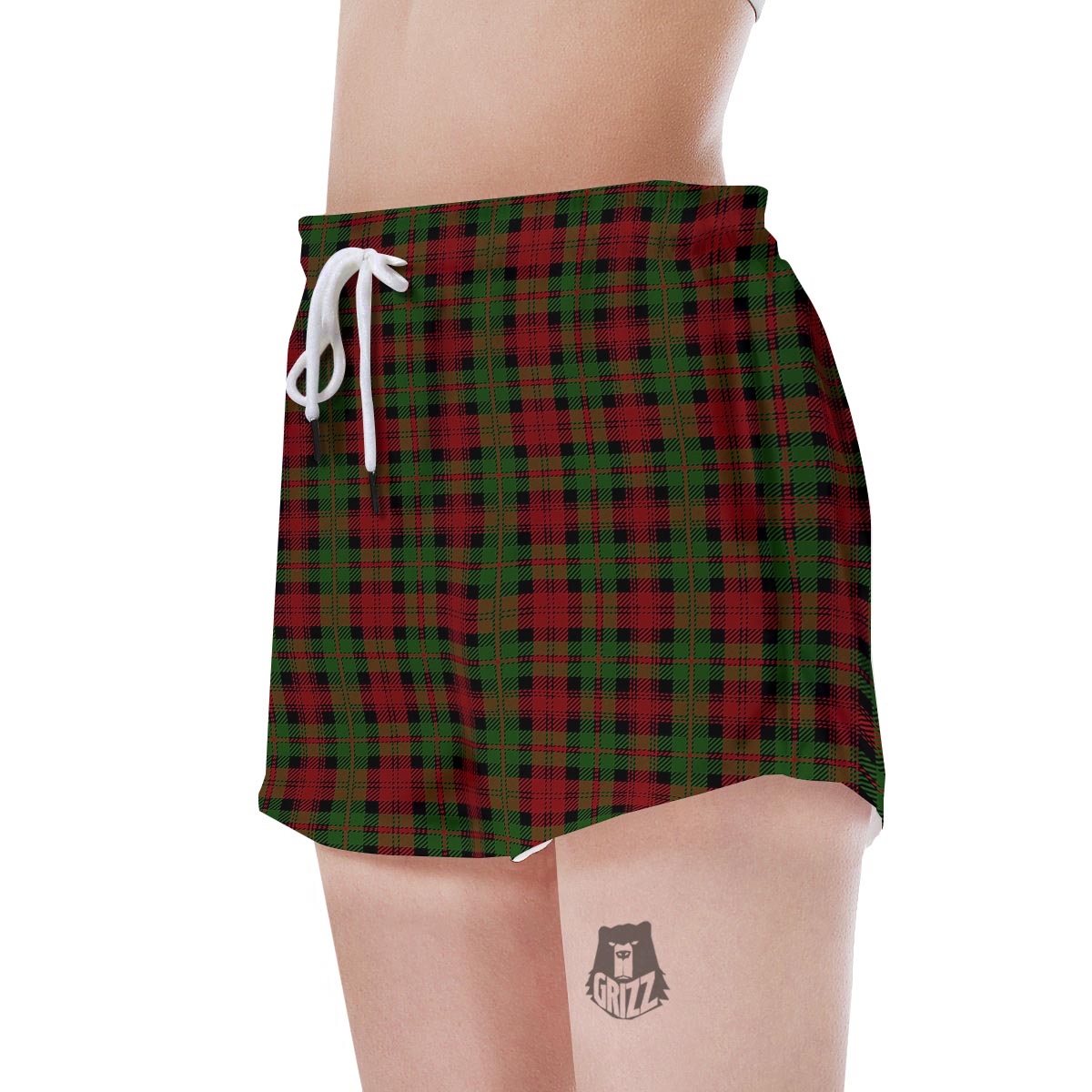 Christmas Tartan Red Plaid Women's Shorts-grizzshop