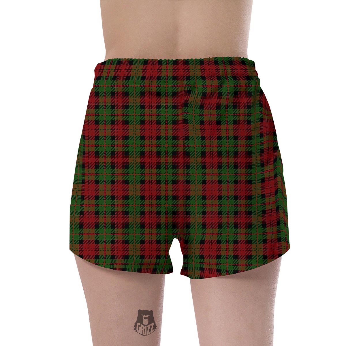 Christmas Tartan Red Plaid Women's Shorts-grizzshop