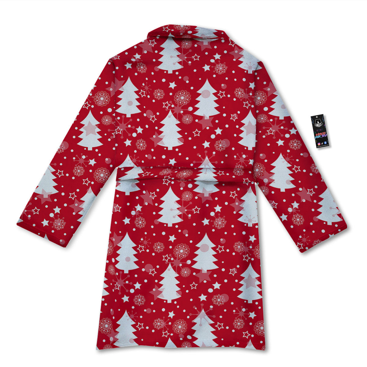 Christmas Tree Polka Dot Print Pattern Bathrobe-grizzshop
