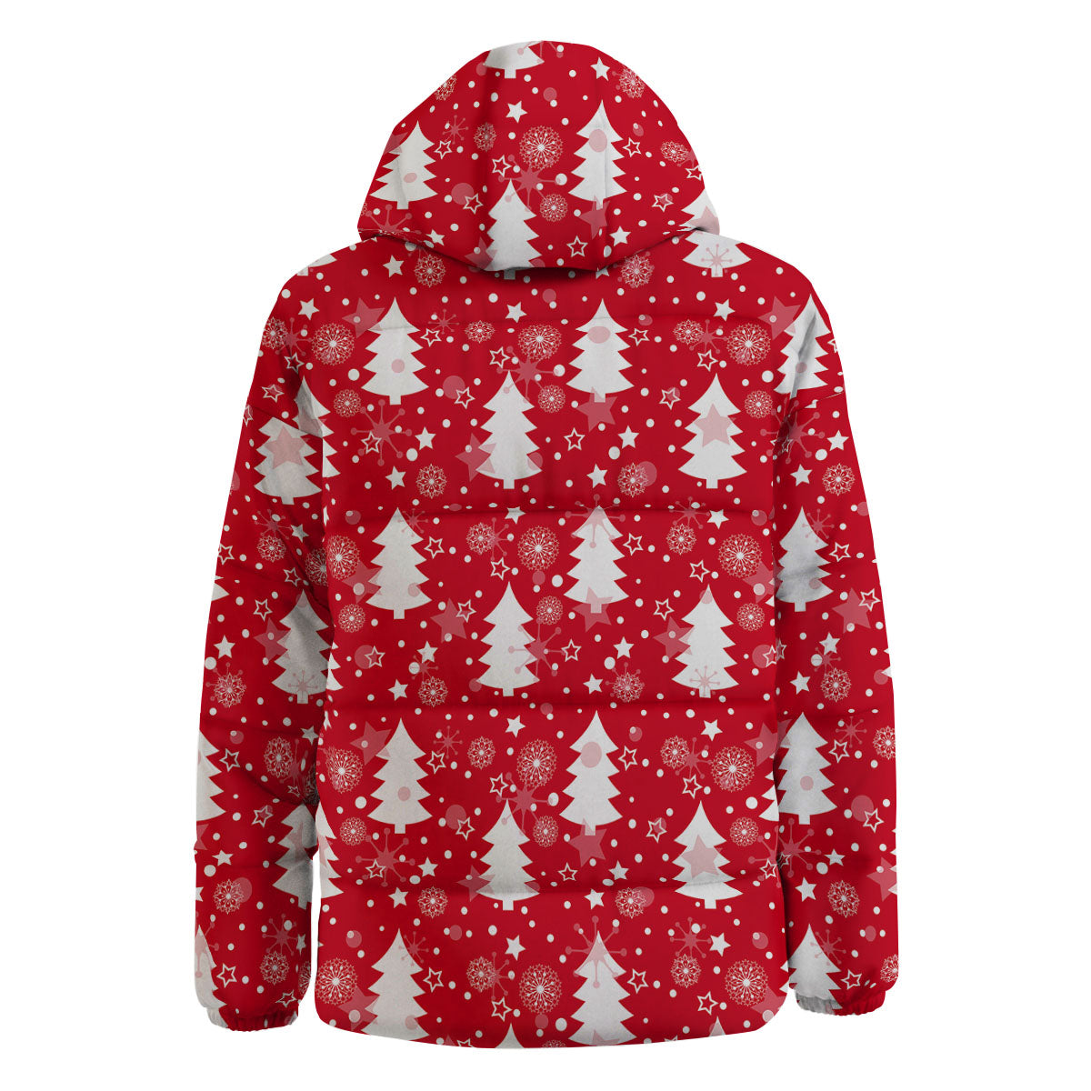 Christmas Tree Polka Dot Print Pattern Down Jacket-grizzshop