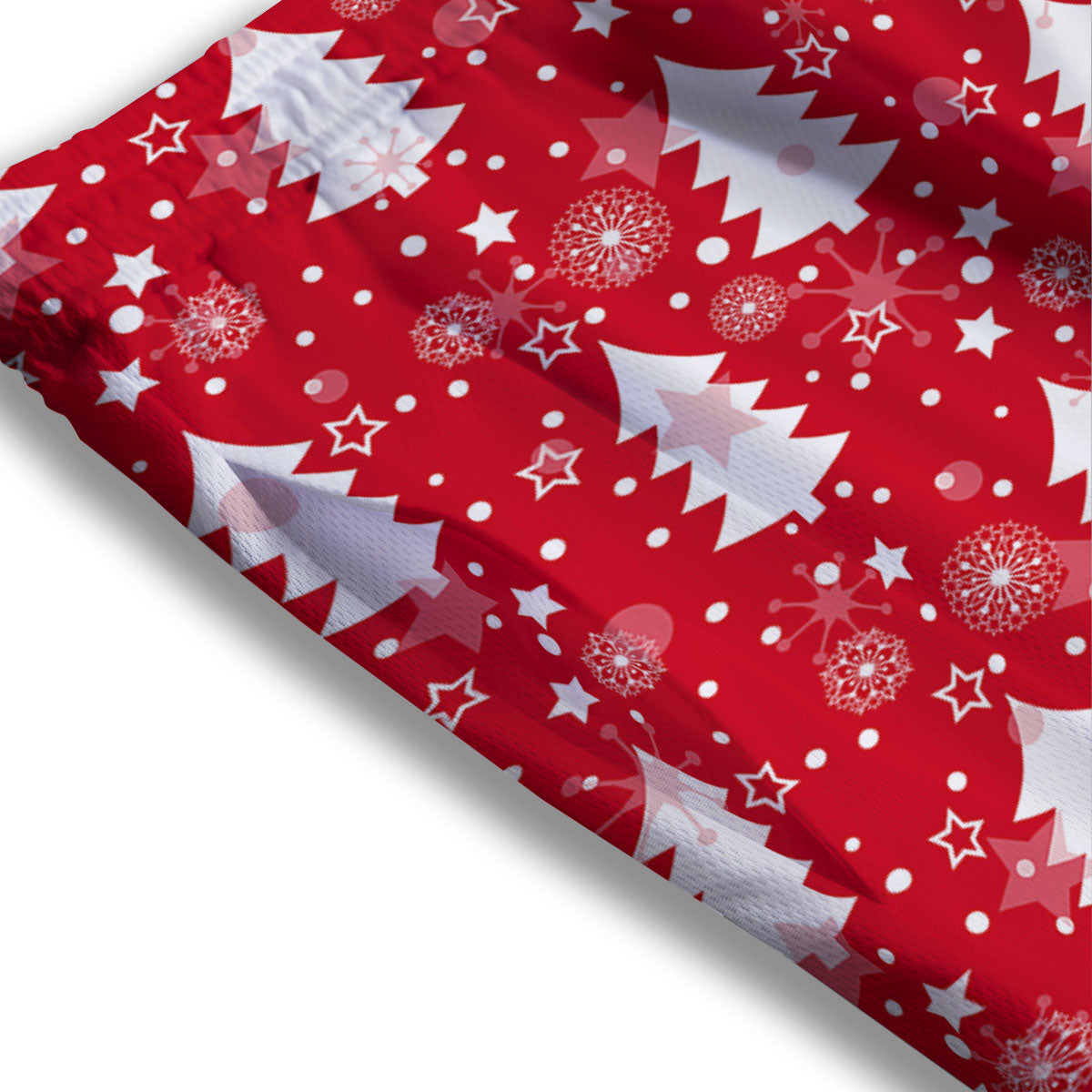 Christmas Tree Polka Dot Print Pattern Mesh Shorts