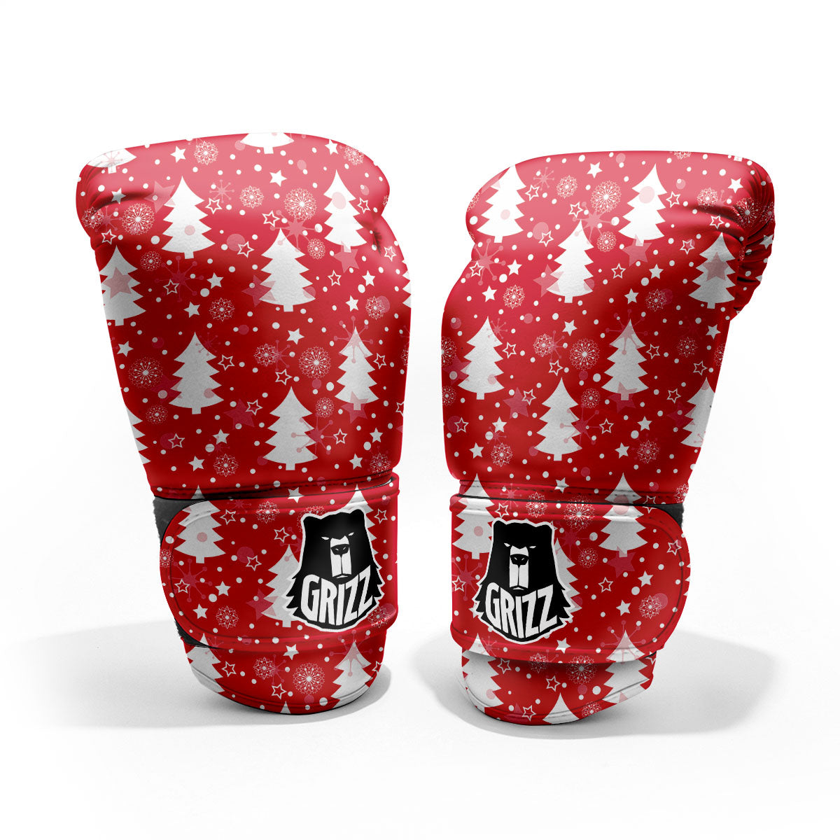 Christmas Tree Polka Dot Print Pattern Pro Boxing Glove